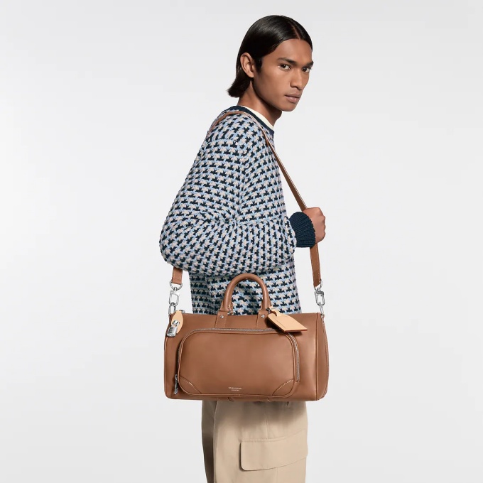 lv louis vuitton keepall cargo bandouliere 35 smooth leather duffle bag #m28100